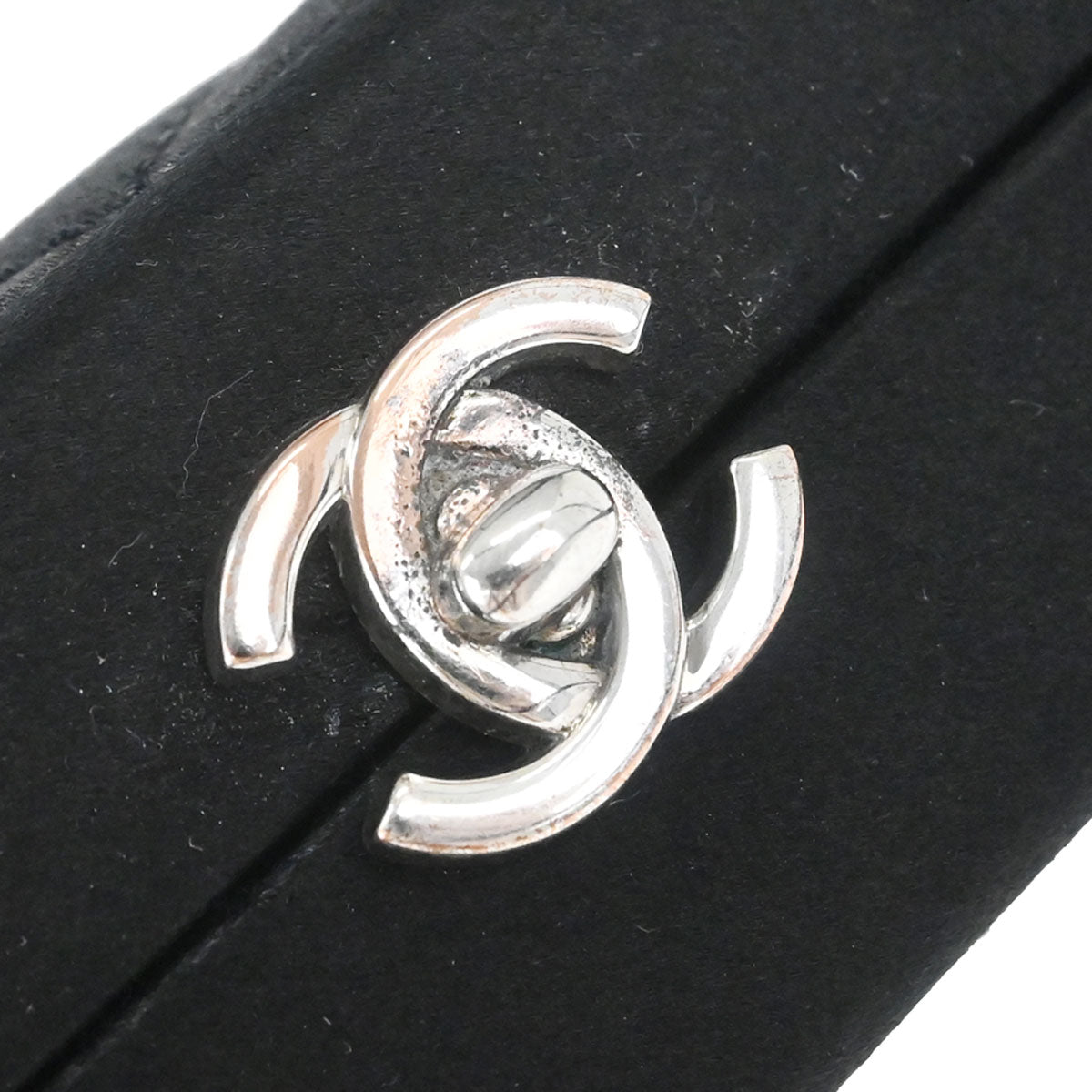 Chanel 2000-2002 Black Satin Handbag