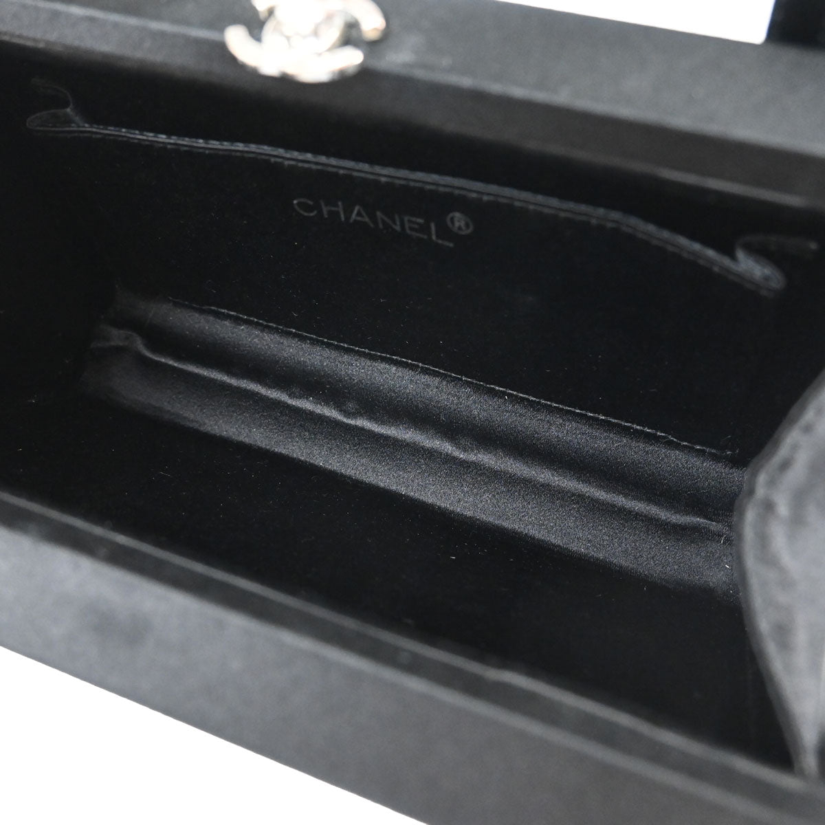 Chanel 2000-2002 Black Satin Handbag