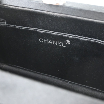 Chanel 2000-2002 Black Satin Handbag
