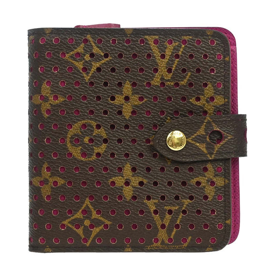 Louis Vuitton Monogram Perfo Compact Zip Wallet M95188