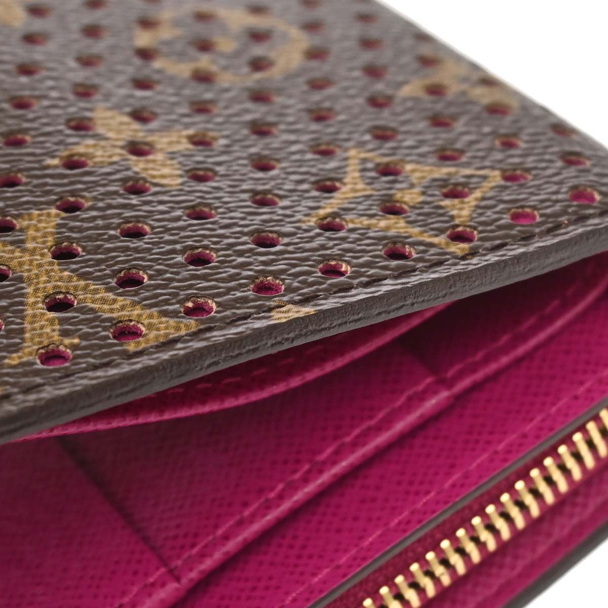 Louis Vuitton Monogram Perfo Compact Zip Wallet M95188