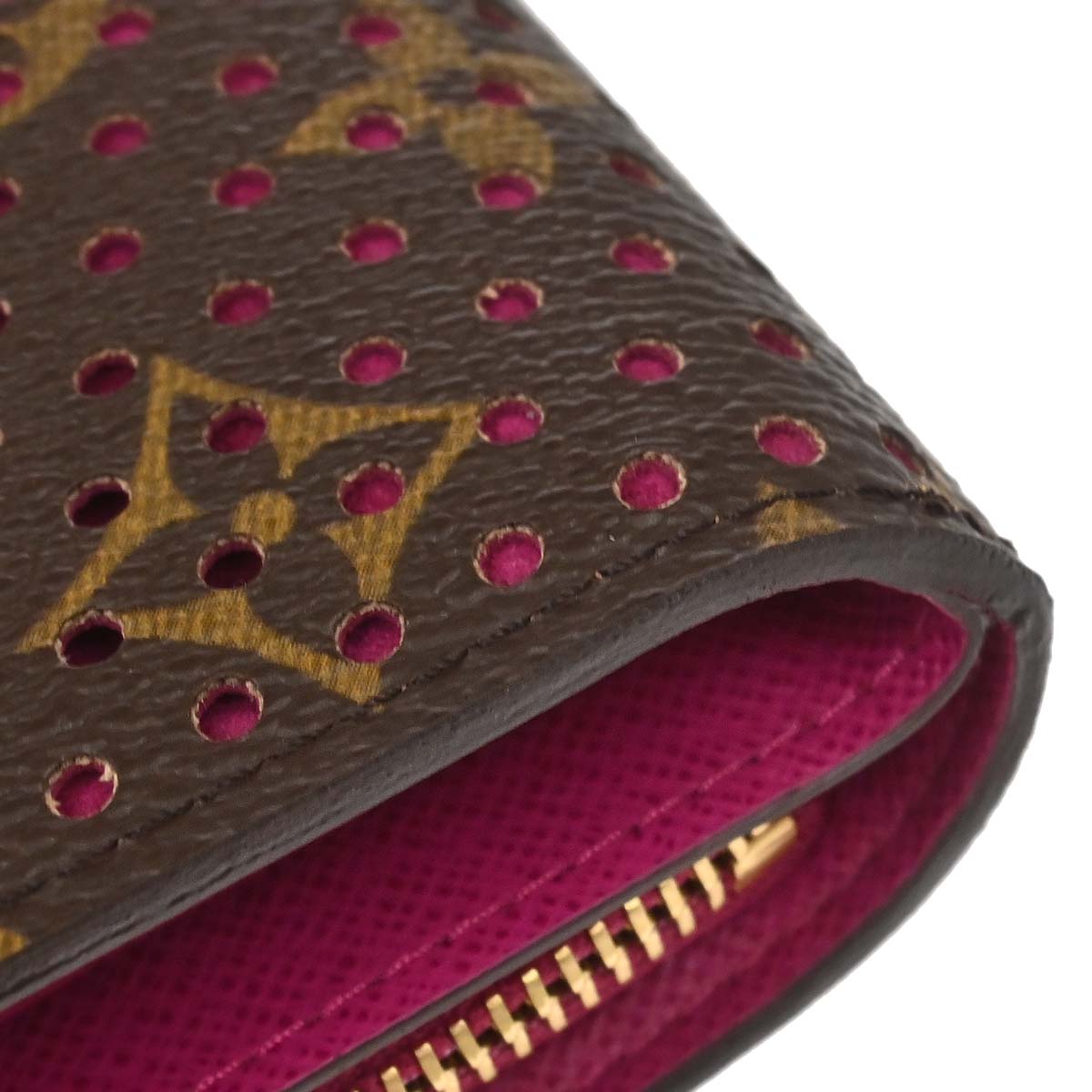 Louis Vuitton Monogram Perfo Compact Zip Wallet M95188
