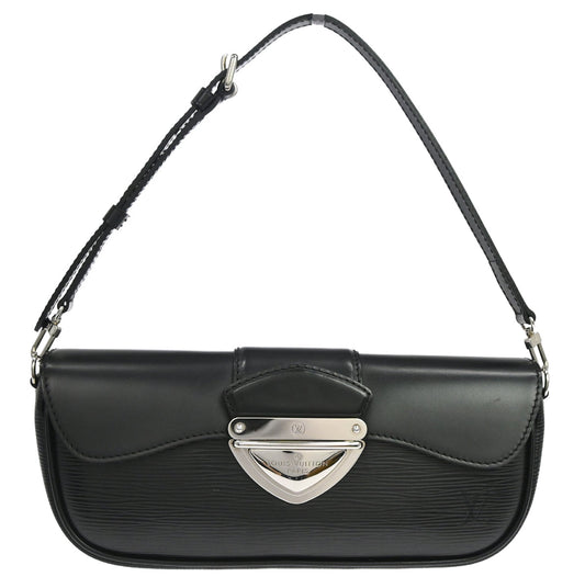 Louis Vuitton 2012 Black Epi Pochette Montaigne Handbag M59292
