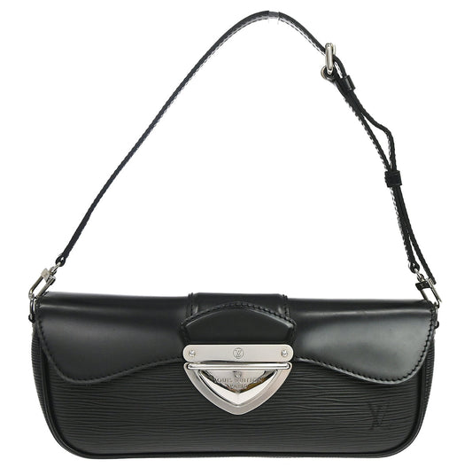 Louis Vuitton 2008 Black Epi Pochette Montaigne Handbag M59292