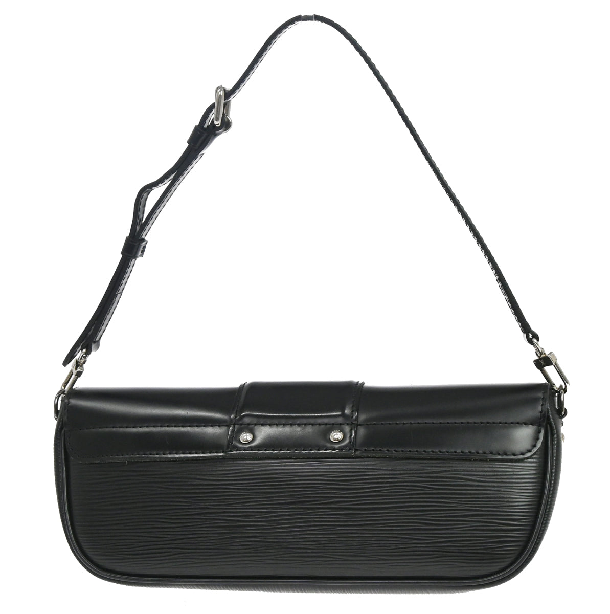 Louis Vuitton 2008 Black Epi Pochette Montaigne Handbag M59292