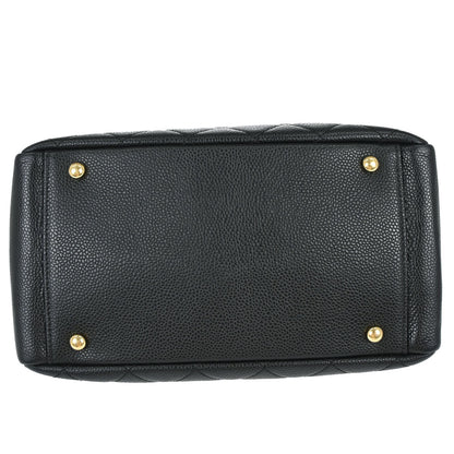 Chanel 2008-2009 Black Caviar Skin Petite Timeless Tote PTT Chain Handbag