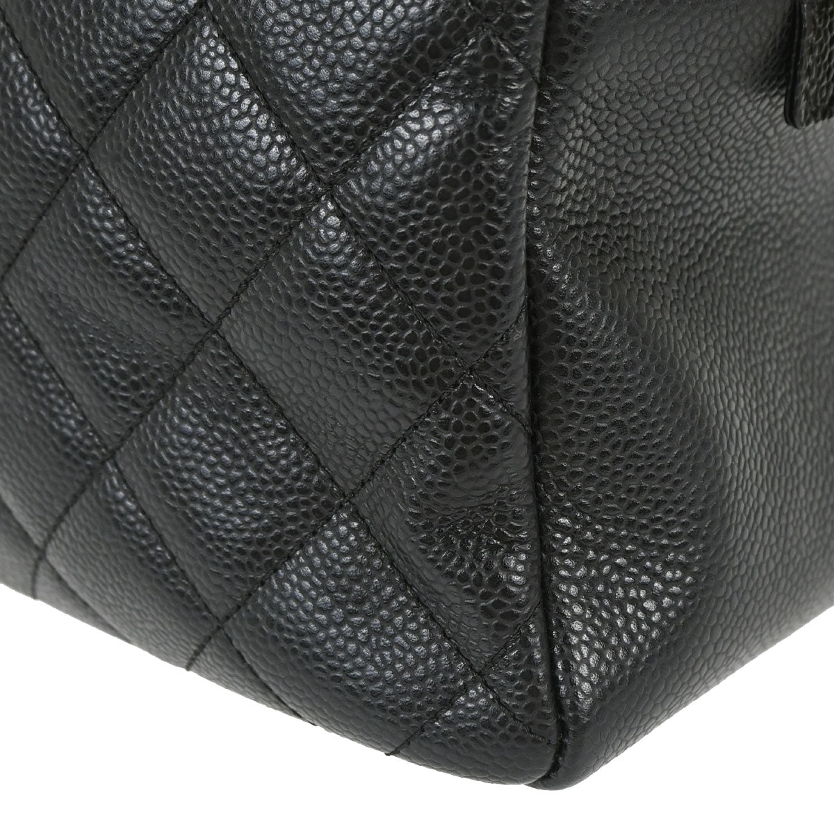Chanel 2008-2009 Black Caviar Skin Petite Timeless Tote PTT Chain Handbag
