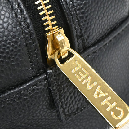 Chanel 2008-2009 Black Caviar Skin Petite Timeless Tote PTT Chain Handbag