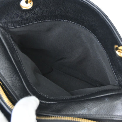Chanel 2008-2009 Black Caviar Skin Petite Timeless Tote PTT Chain Handbag