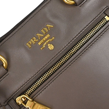 Prada Brown Leather 2way Shoulder Tote Handbag