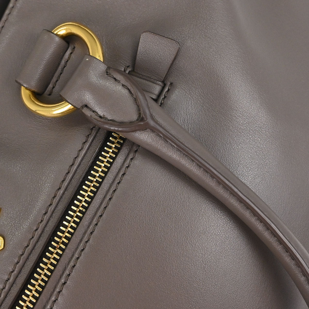 Prada Brown Leather 2way Shoulder Tote Handbag