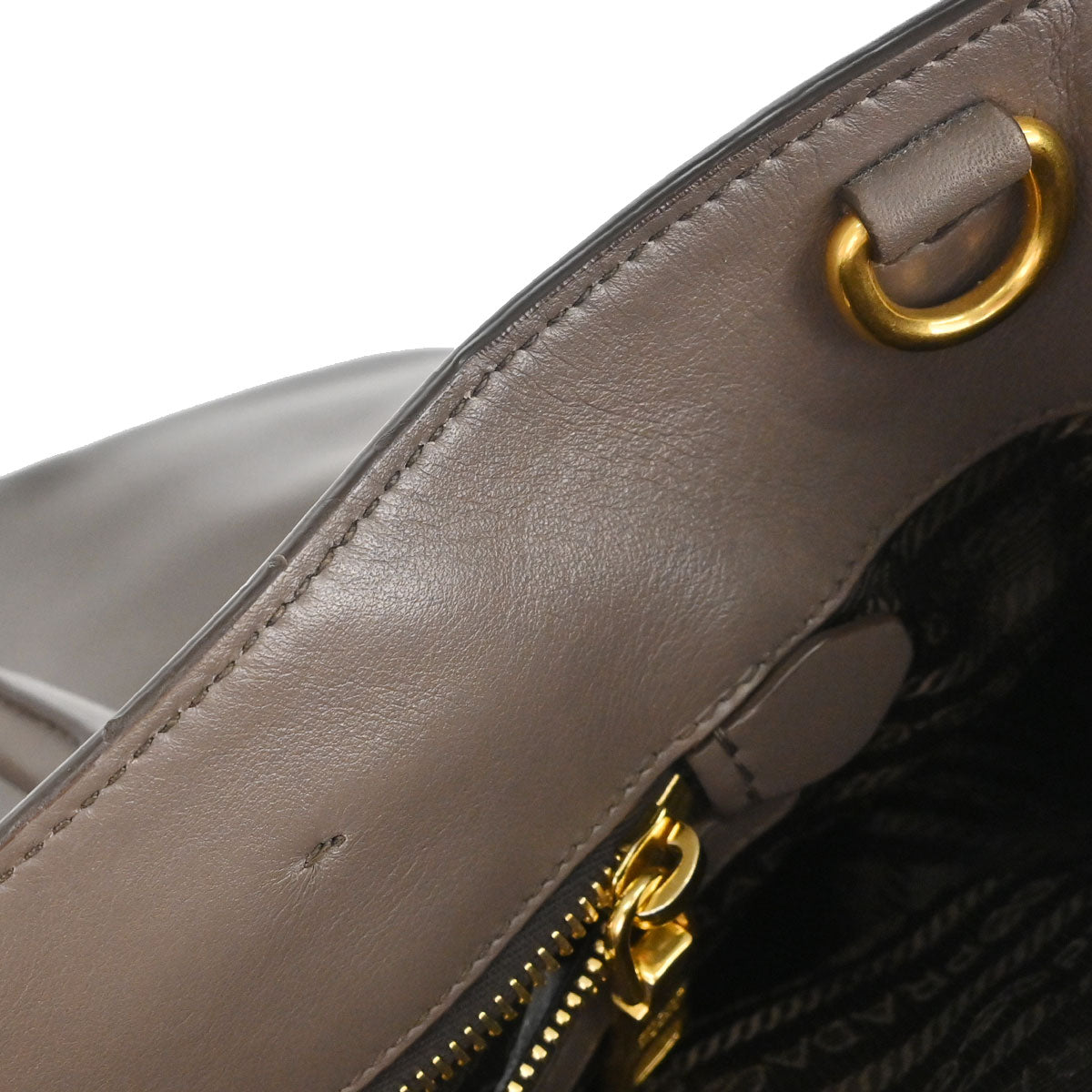 Prada Brown Leather 2way Shoulder Tote Handbag