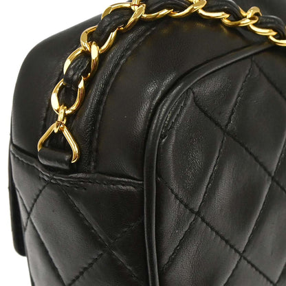 Chanel Black Lambskin Camera Bag Small