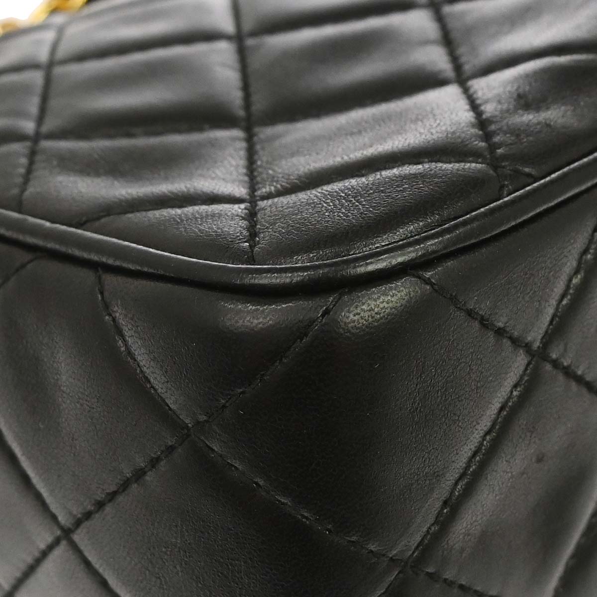 Chanel Black Lambskin Camera Bag Small