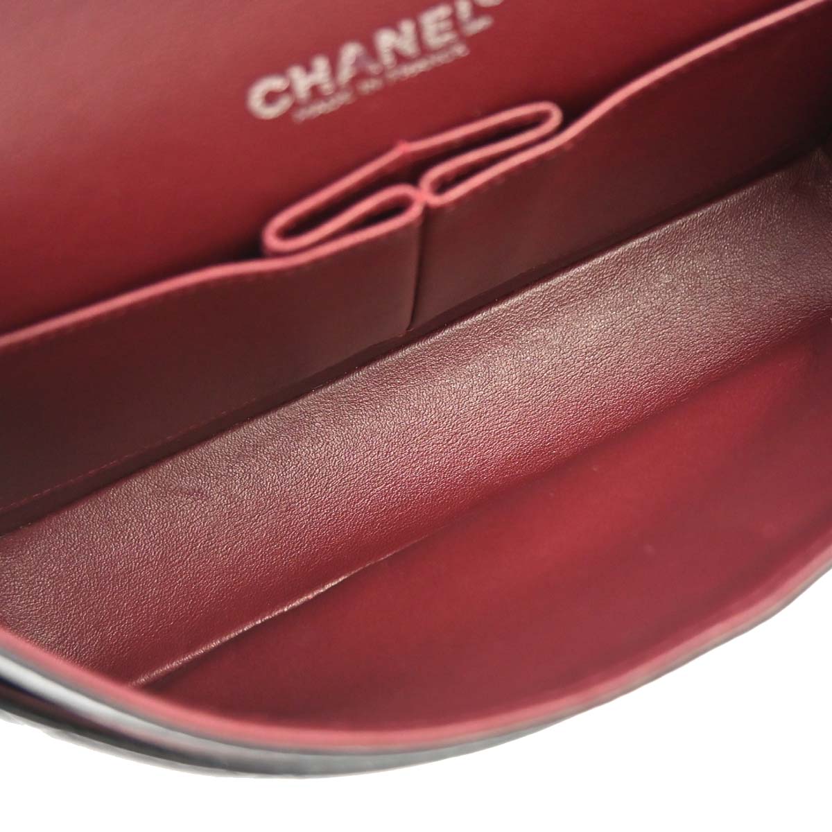 Chanel 2000-2002 Black Lambskin Medium Classic Double Flap Shoulder Bag