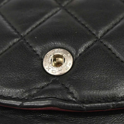 Chanel 2000-2002 Black Lambskin Medium Classic Double Flap Shoulder Bag