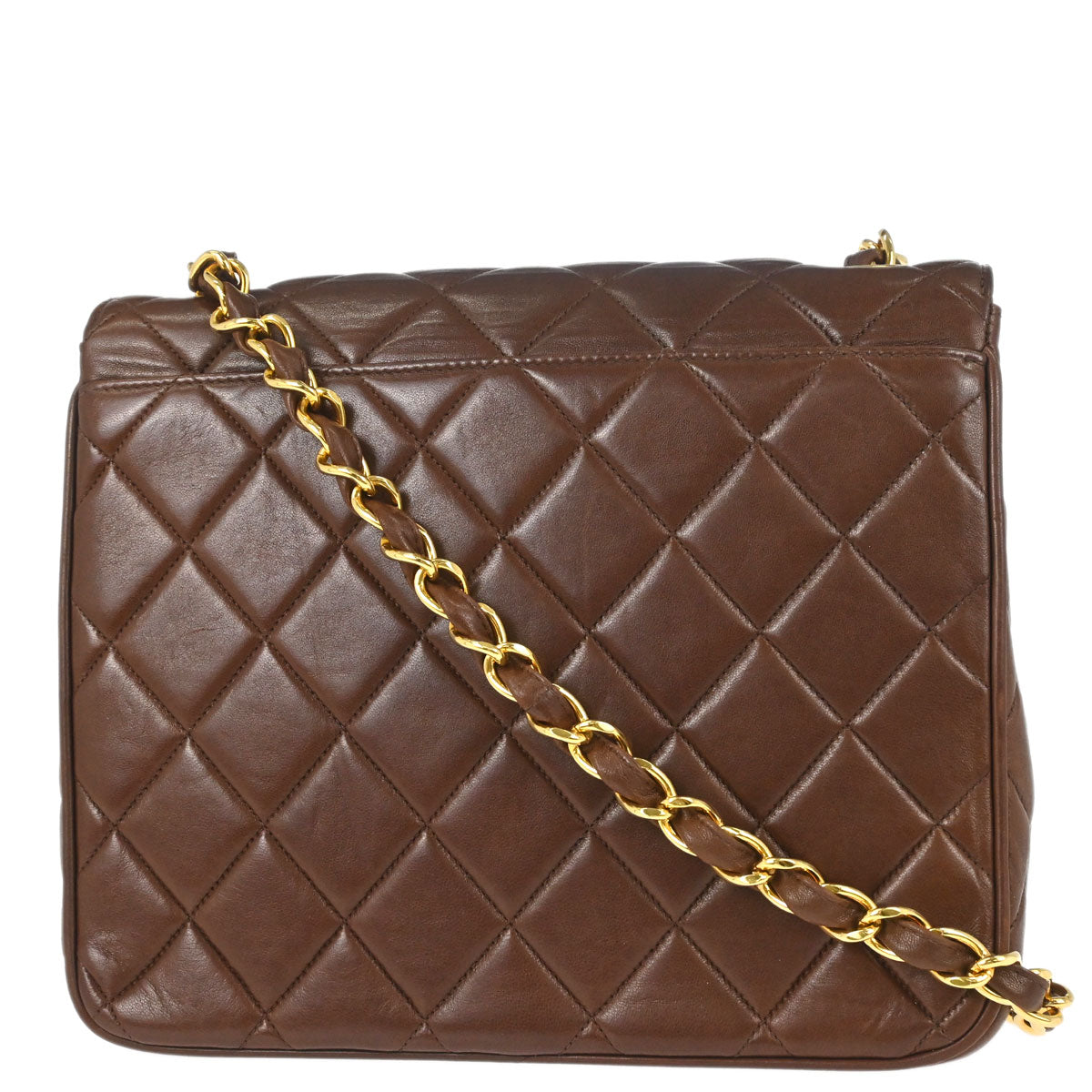 Chanel Brown Lambskin Shoulder Bag