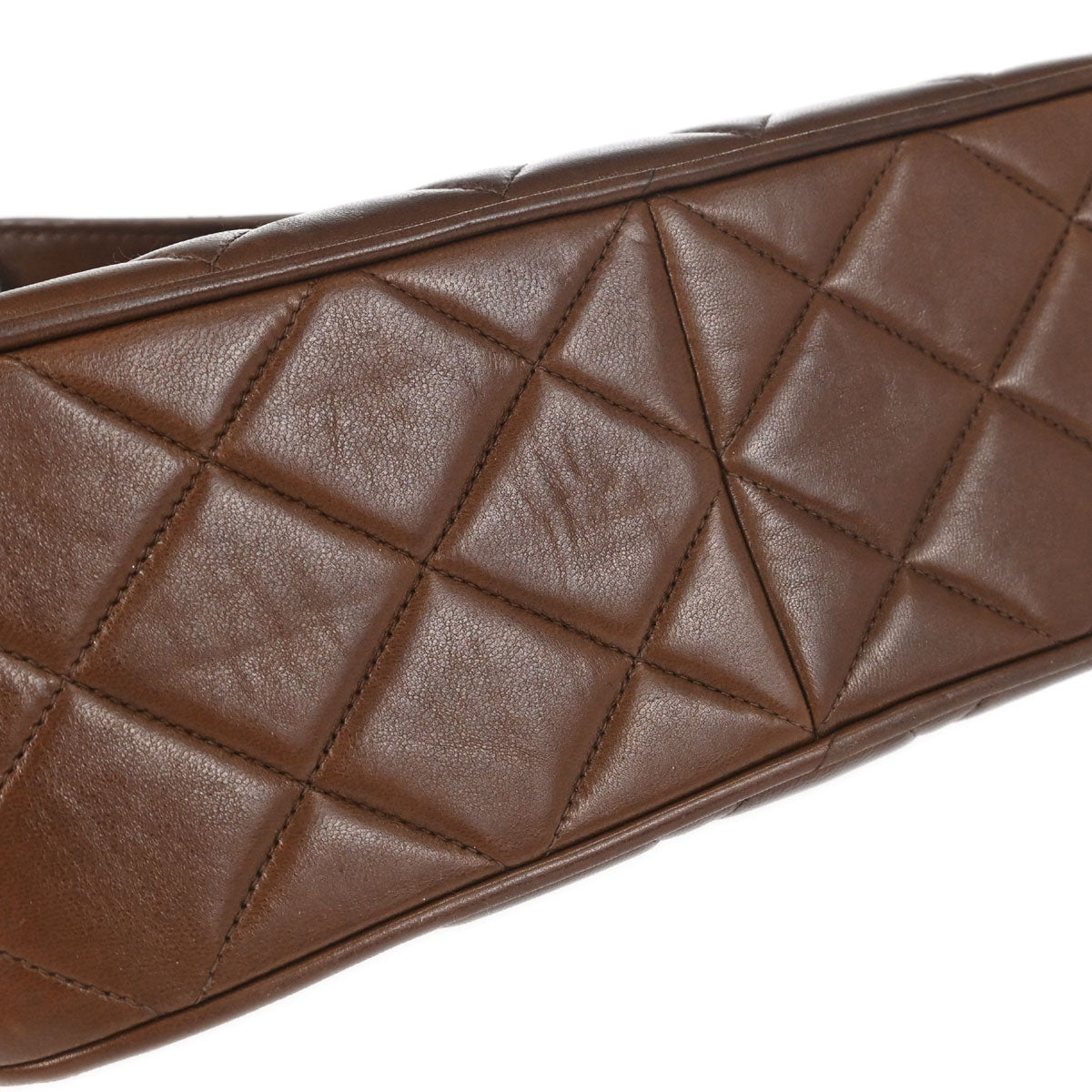 Chanel Brown Lambskin Shoulder Bag