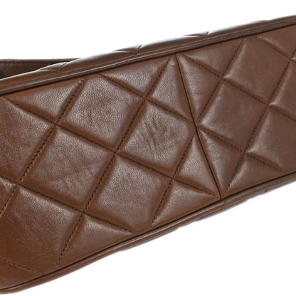 Chanel Brown Lambskin Shoulder Bag