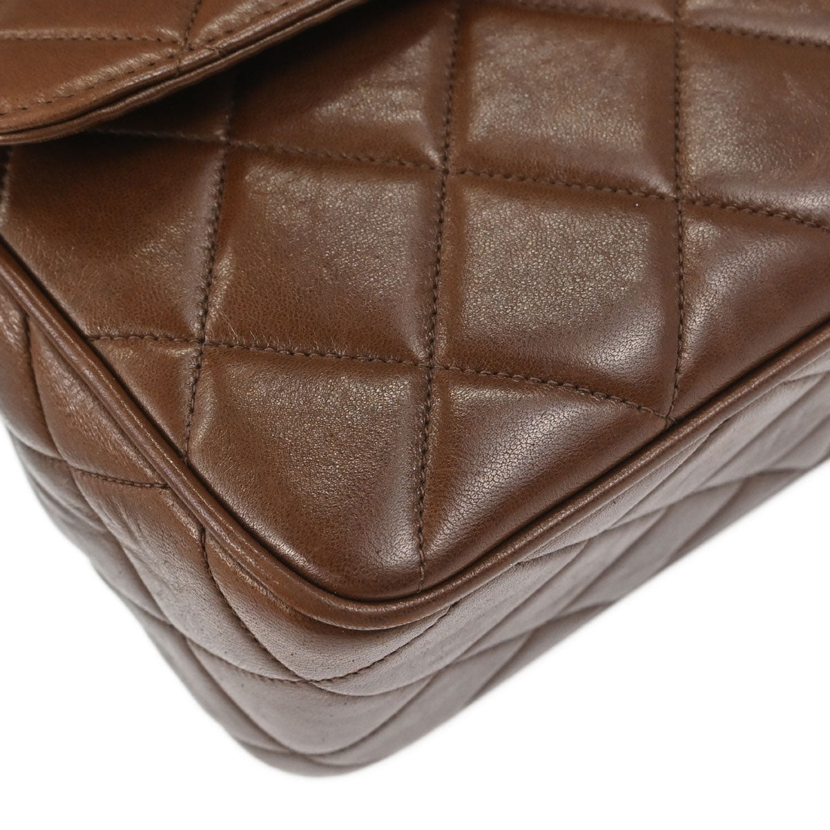 Chanel Brown Lambskin Shoulder Bag
