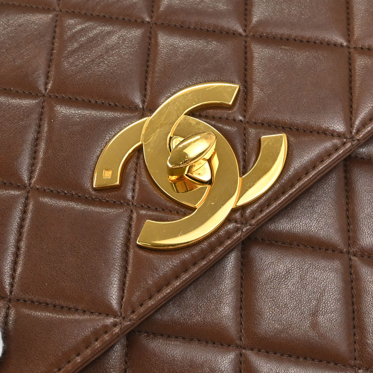 Chanel Brown Lambskin Shoulder Bag