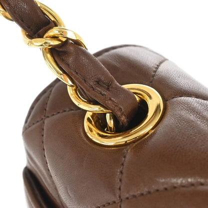 Chanel Brown Lambskin Shoulder Bag