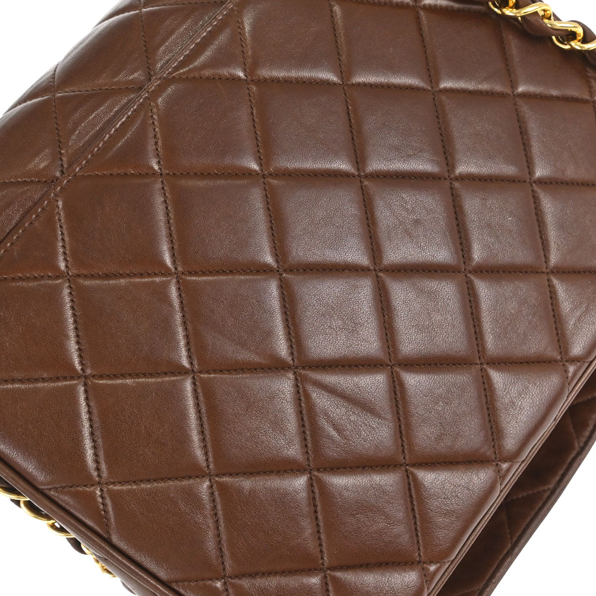 Chanel Brown Lambskin Shoulder Bag