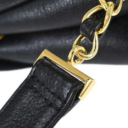 Chanel 1994-1996 Black Caviar Skin Triple CC Backpack