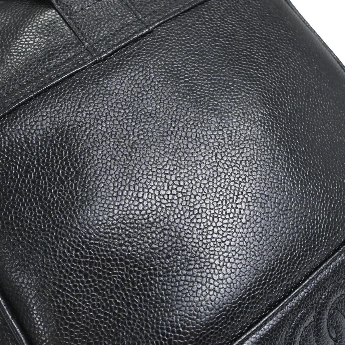 Chanel 1994-1996 Black Caviar Skin Triple CC Backpack