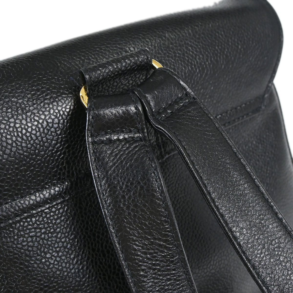 Chanel 1994-1996 Black Caviar Skin Triple CC Backpack