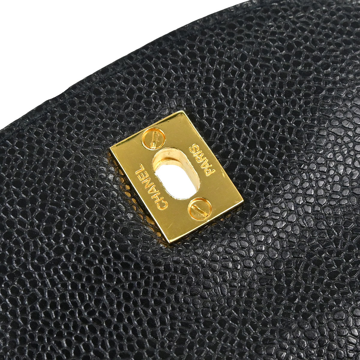 Chanel 1994-1996 Black Caviar Skin Triple CC Backpack