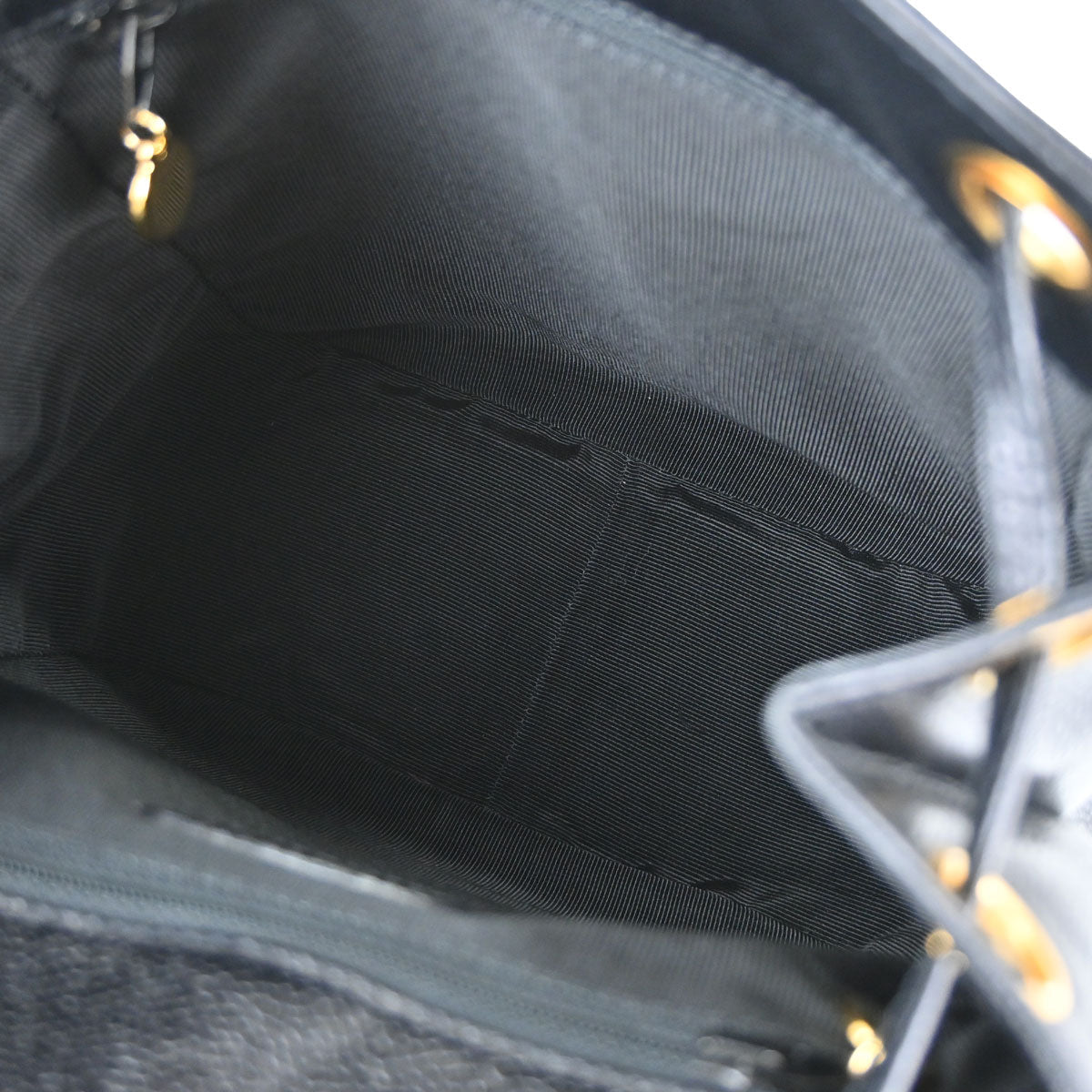 Chanel 1994-1996 Black Caviar Skin Triple CC Backpack