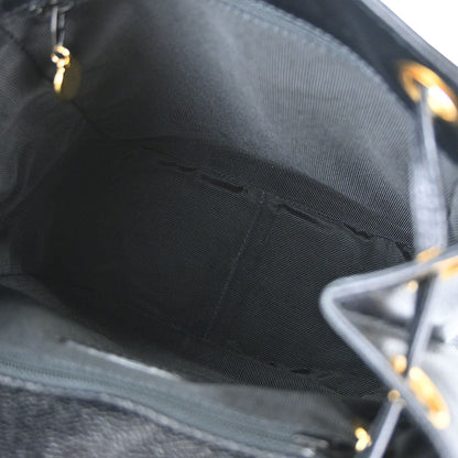 Chanel 1994-1996 Black Caviar Skin Triple CC Backpack