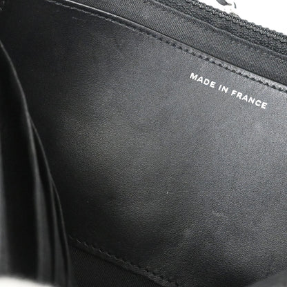 Chanel 2013-2014 Black Caviar Skin Half Moon Flap WOC Wallet on Chain Shoulder Bag