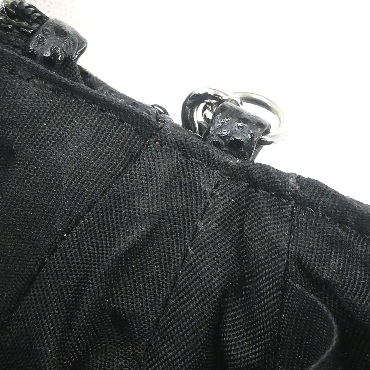 Chanel 2013-2014 Black Caviar Skin Half Moon Flap WOC Wallet on Chain Shoulder Bag
