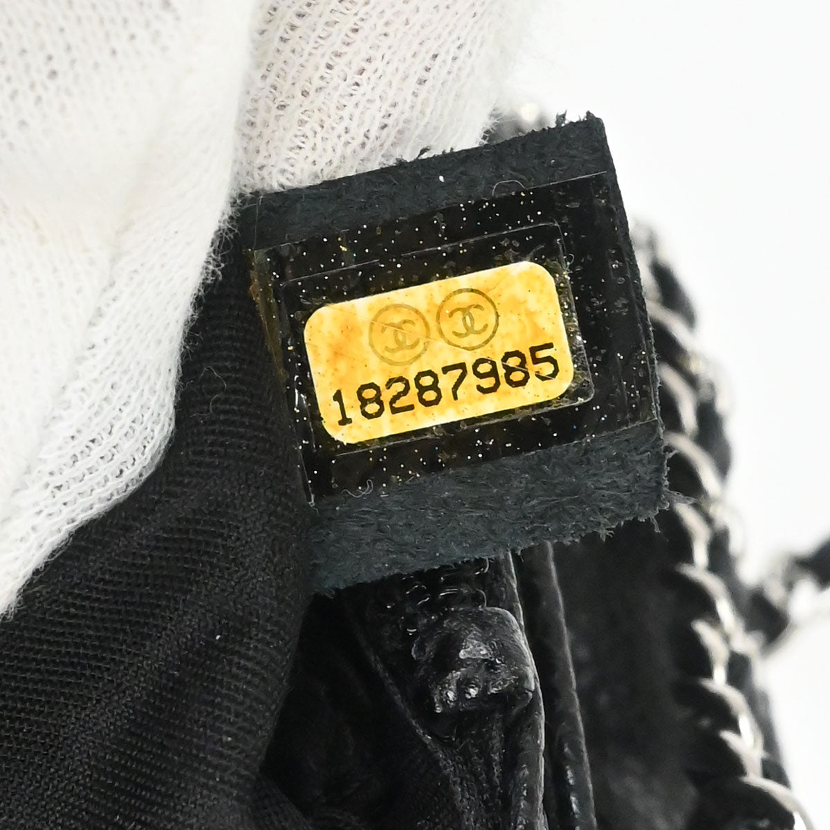 Chanel 2013-2014 Black Caviar Skin Half Moon Flap WOC Wallet on Chain Shoulder Bag