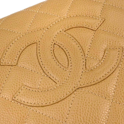 Chanel 2002-2003 Beige Caviar Skin Petite Timeless Tote PTT Chain Handbag