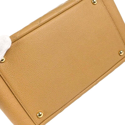Chanel 2002-2003 Beige Caviar Skin Petite Timeless Tote PTT Chain Handbag