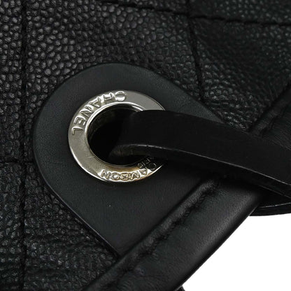 Chanel Black Caviar Skin On The Road Shopping Fever Tote Bag