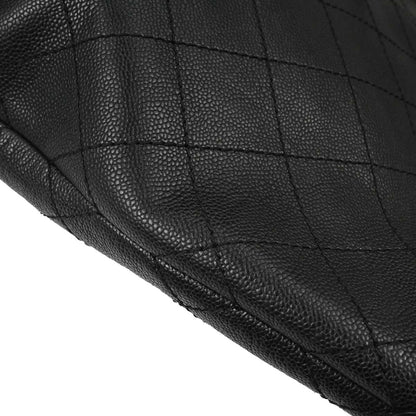 Chanel Black Caviar Skin On The Road Shopping Fever Tote Bag