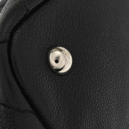 Chanel Black Caviar Skin On The Road Shopping Fever Tote Bag