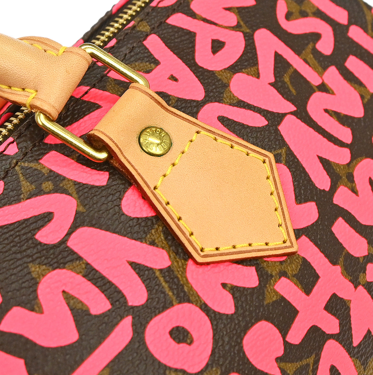 Louis Vuitton 2008 Pink Monogram Graffiti Speedy 30 Handbag M93704