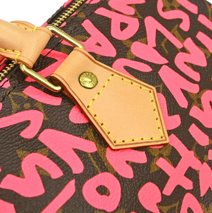 Louis Vuitton 2008 Pink Monogram Graffiti Speedy 30 Handbag M93704