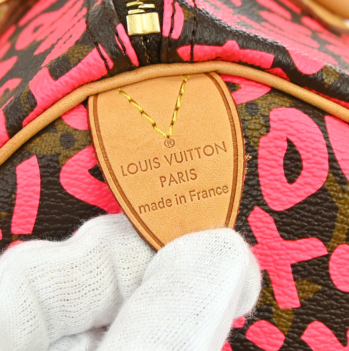 Louis Vuitton 2008 Pink Monogram Graffiti Speedy 30 Handbag M93704