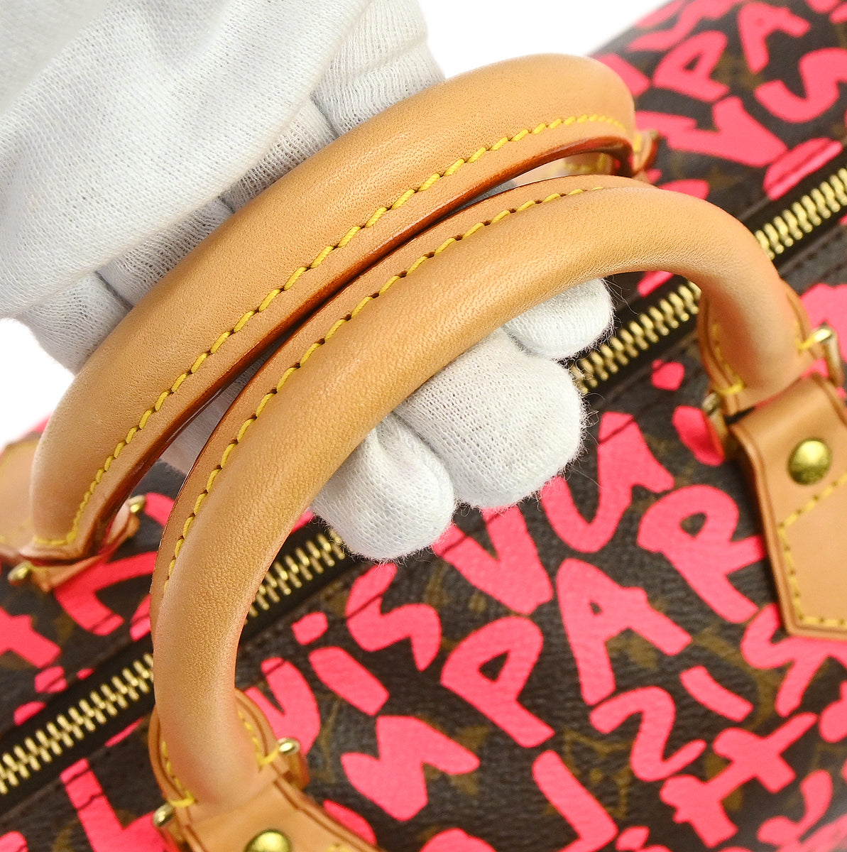 Louis Vuitton 2008 Pink Monogram Graffiti Speedy 30 Handbag M93704