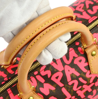 Louis Vuitton 2008 Pink Monogram Graffiti Speedy 30 Handbag M93704