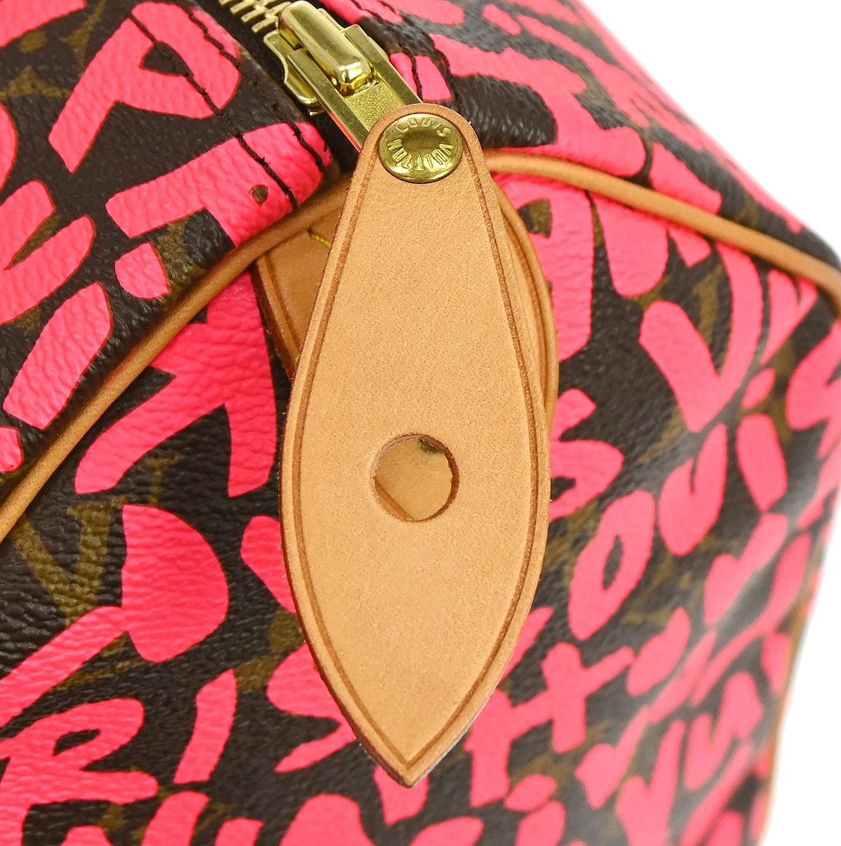 Louis Vuitton 2008 Pink Monogram Graffiti Speedy 30 Handbag M93704