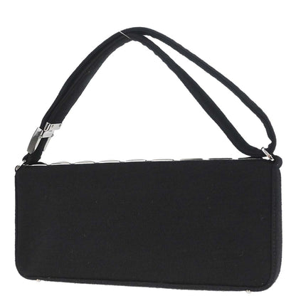 Chanel 2003-2004 Black Cotton Ice Cube Shoulder Bag
