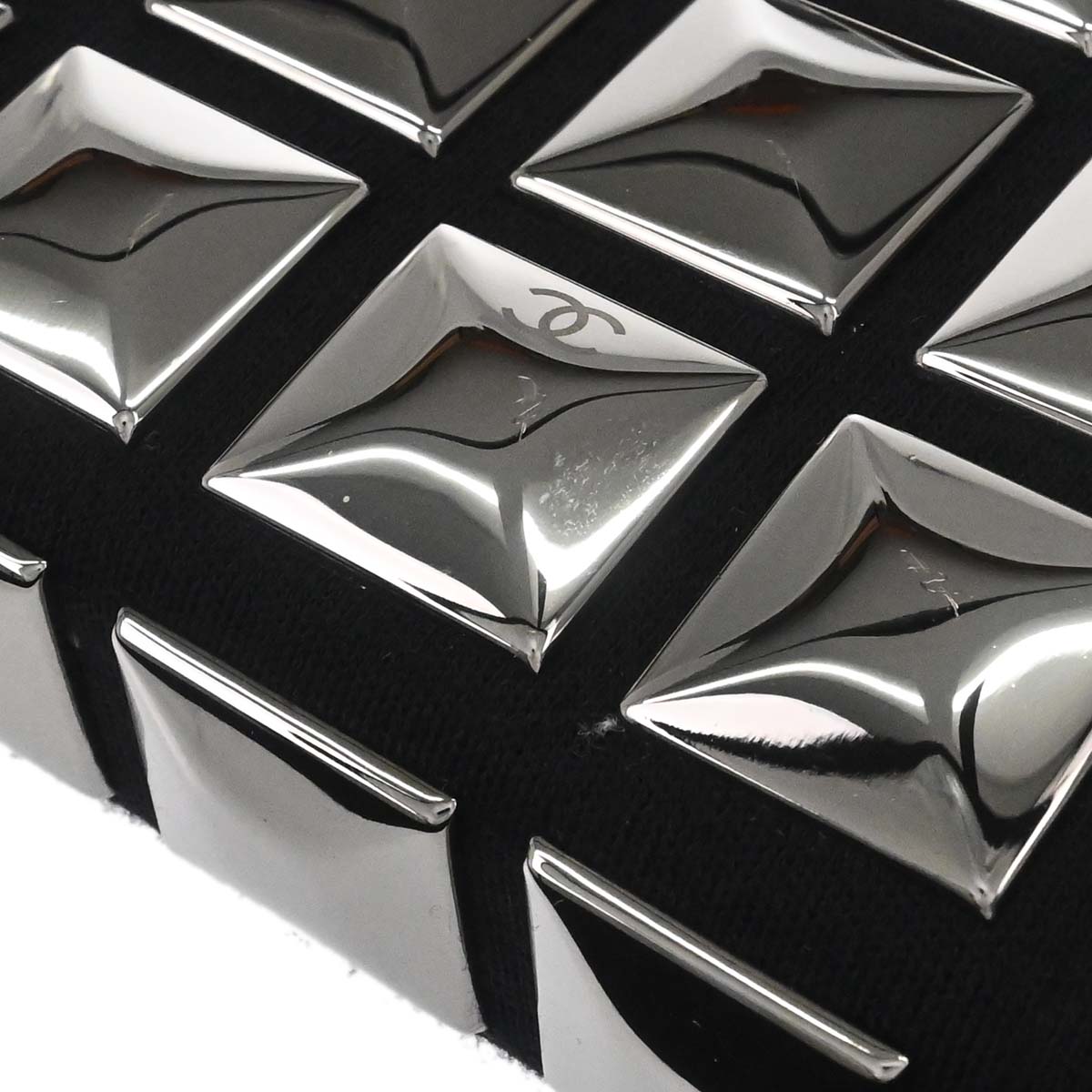 Chanel 2003-2004 Black Cotton Ice Cube Shoulder Bag