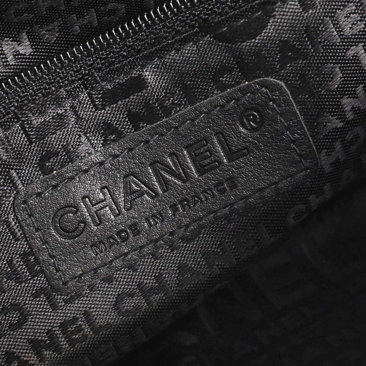 Chanel 2003-2004 Black Cotton Ice Cube Shoulder Bag